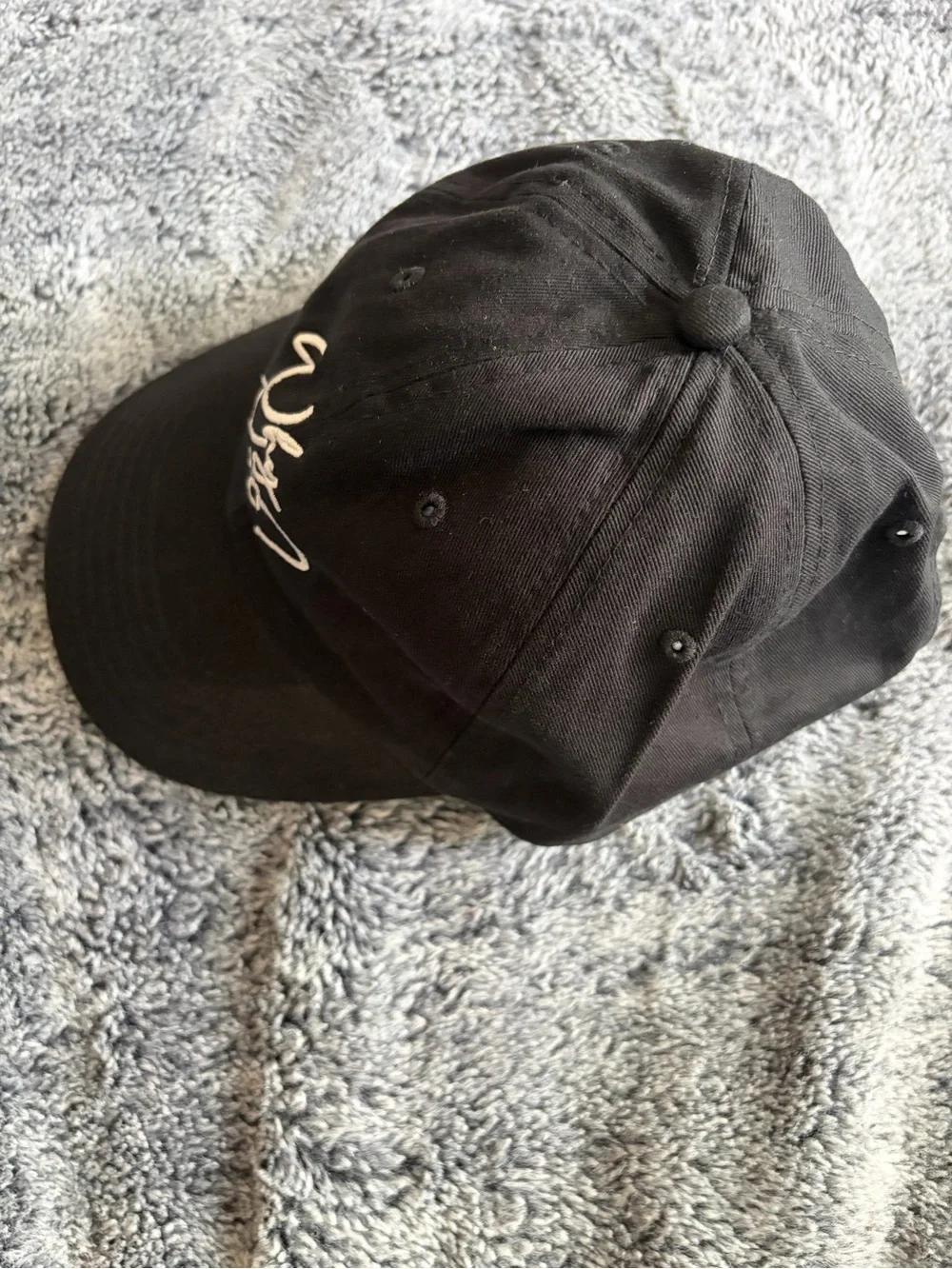 Why Not? Black Embroidered Baseball Cap